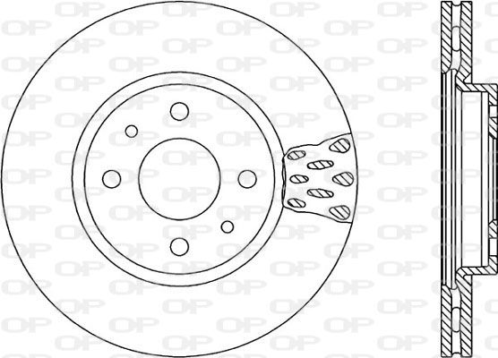 OPEN PARTS Тормозной диск BDA1235.20